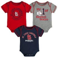 Multi Outerstuff MLS Baby Kansas City Sporting Team Logo 3-Pack Bodysuits